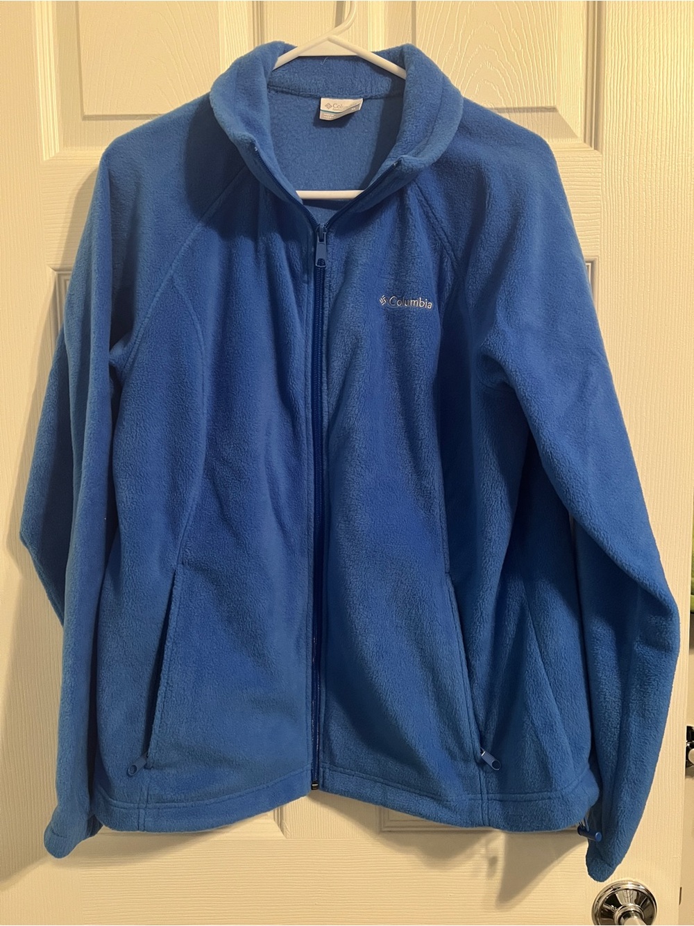 Columbia Blue Fleece Jacket - Cozy Full-Zip